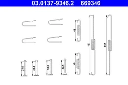 ATE 03.0137-9346.2 Brake shoe fitting kit kaina