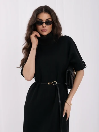 Italy Moda Sukienka-IR-SK-YM925.84-juoda