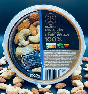 Nutvila Migdolų - anakardžių riešutų kremas, Crunchy, 1000 g