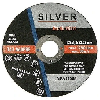 Diskas metalo pjovimo, 125x1.2x22.2 Silver, 1 vnt.