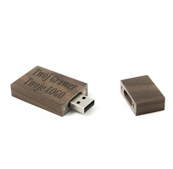 Medinis "pendrive" "orzech" 2gb Usb 2.0 su individualiu graviravimu