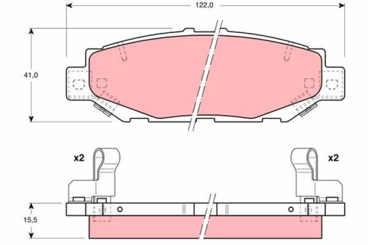 TRW GDB1185 Brake pad set