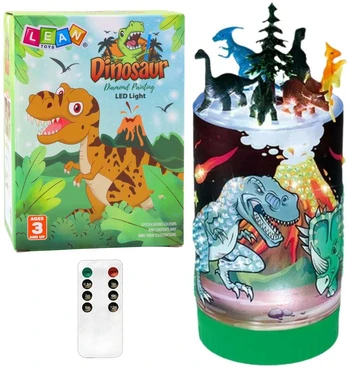 Kūrybinis rinkinys "Dinosaur Diamond Painting LED Light"