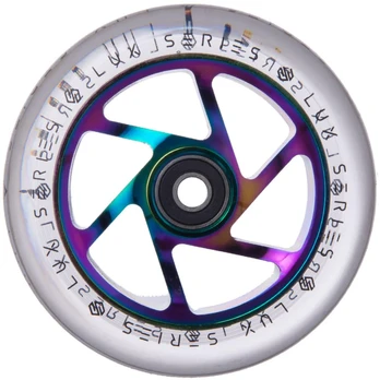 STRIKER LUX SPOKED CLEAR PU 110MM Paspirtuko ratukas - CLEAR/RAINBOW