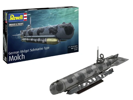 Revell - German Midget Submarine Type Molch, 1/72, 05187