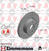 Stabdžių diskas ZIMMERMANN 150.2975.52 kaina