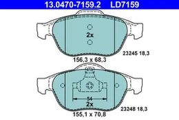 ATE 13.0470-7159.2 Brake pad set