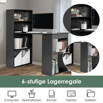 Rašomasis stalas 122x56x122cm., juodos spalvos
