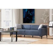 Trivietė sofa Petra 3-Blue Mėlyna kaina