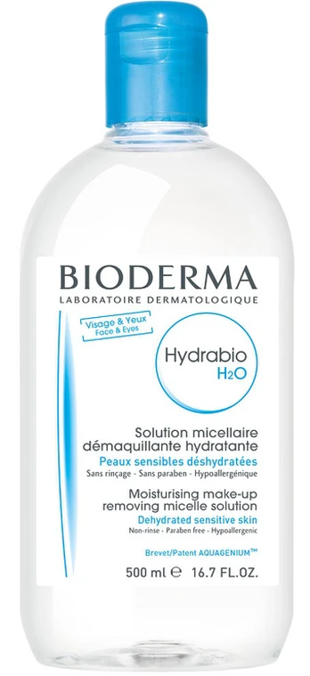 Bioderma Hydrabio H2O 500 ml Dermatologinis micelinis valomasis vanduo