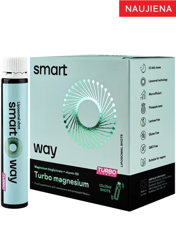 SMART WAY liposominis TURBO MAGNESIUM SHOTS, 15×25 ml
