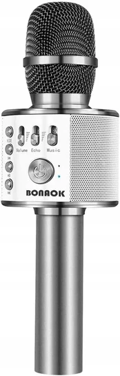 Belaidis karaoke mikrofonas Bonaok Bluetooth Led, D-3