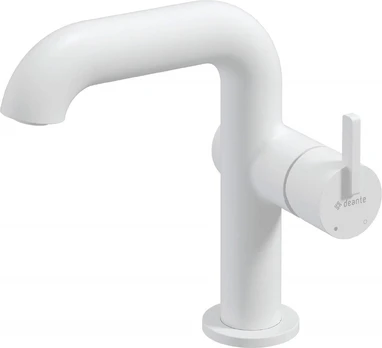Washbasin mixer with rectangular spout