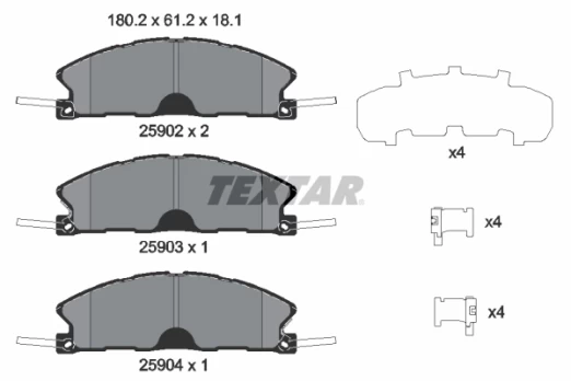 TEXTAR 2590201 Brake pad set