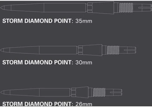 Metalinės adatėlės Target Swiss Storm Diamond, 30 mm
