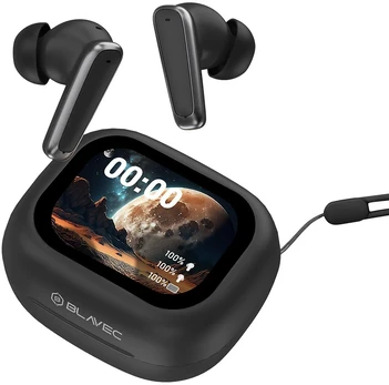 Blavec Bluetooth TWS ausinės BW-07 Live su LCD display (BW07L-B) juodos spalvos