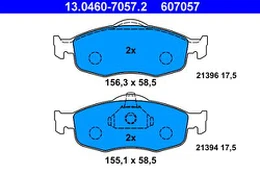 ATE 13.0460-7057.2 Brake pad set