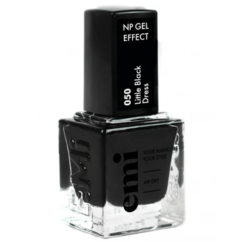 E.Mi Nail Polish Gel Effect Nagų lakas, Black Dress