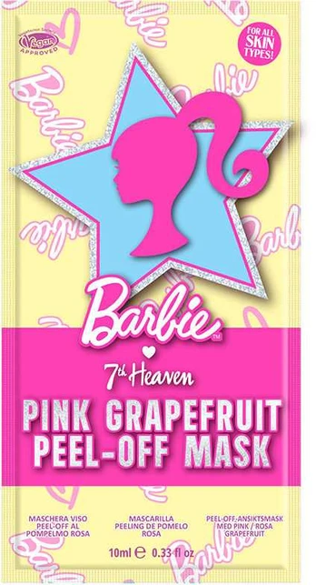 7th Heaven BARBIE peel-off face mask pink grapefruit 10 ml