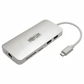 Eaton Tripp Lite USB-C Dock - 4K HDMI, USB 3.2 Gen 1, USB-A/C Hub, GbE, Memory Card, 60W PD Charging kaina
