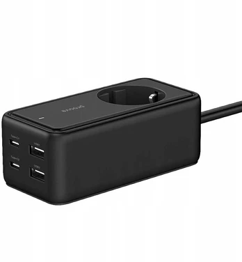 Proove Viršįtampių apsaugos maitinimo laido prailgintuvas 2x USB 2x Type-C 1.5m 65w / Psp165220001