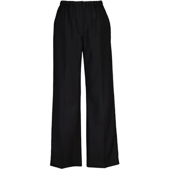 Kelnės moterims, Juoda, wool blend pull on pants