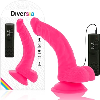 Dildo DIVERSIA FLEXIBLE VIBRING DILDO 21,5 cm
