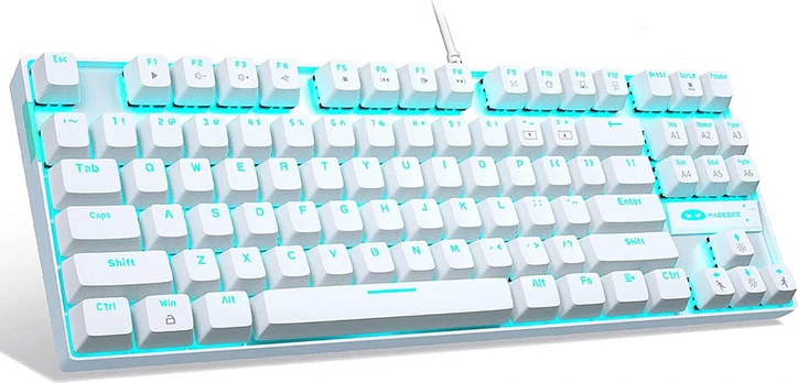 Magegee MK-STAR White, Blue Lighting, Blue Switch, US