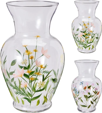 Vaza, 16,5 x 27 cm, stiklinė, 2 skirtingų dizainų