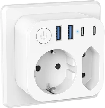 Prailginimo laidas su Usb-c, jungikliu, baltas