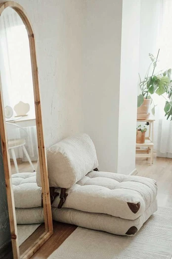 CREAM 1 sėdynės sofa-lova Fold Teddy - Kreminis