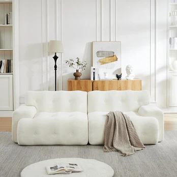 Dvivietė sofa, chenilės audinys, be surinkimo, 1 vnt