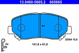 ATE 13.0460-5665.2 Brake pad set