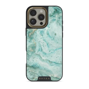 Uluwatu Waves - Teal iPhone 16 Pro Case, Elite Dark (MagSafe) / Gold