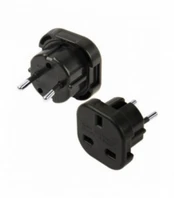 Įkrovimo adapteris UK-EUR juodas