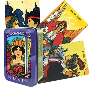 Morgan-Greer Tarot kortos Metalinėje Dėžutėje