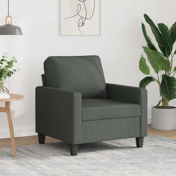 Sofa Krėslas, tamsiai pilkos spalvos, 60cm, audinys