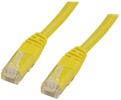 DELTACO U/UTP Cat6 patchkabel 5m, gul