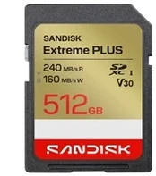 SANDISK Extreme PLUS SD 512GB UHS-I kortelė