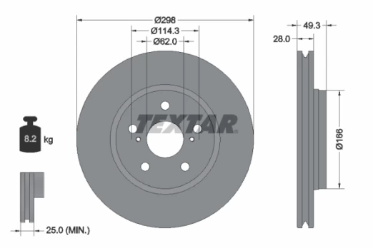 TEXTAR 92315703 Brake Disc