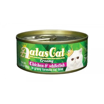 Konservai katėms Aatas CREAMY CHICKEN&WHITEFISH, 80 g