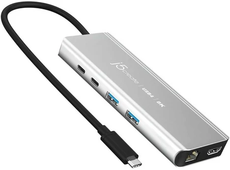 J5Create USB4 8K MULTI-PORT HUB SPACE/Pilkas