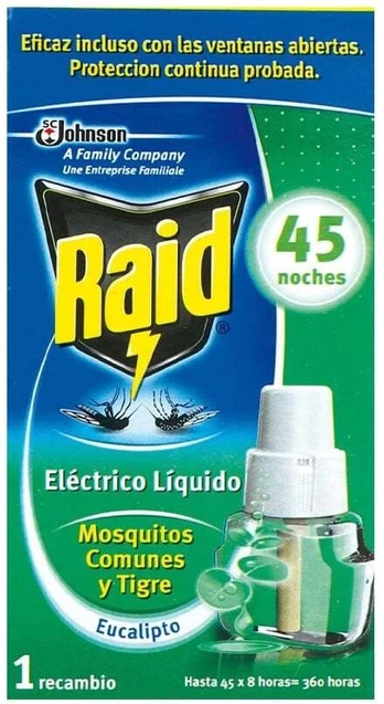 Repelentas Raid musėms, uodams atbaidyti Anti-Mosquito Protection Refill, 27 ml