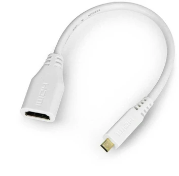 Raspberry MicroHDMI - HDMI adapteris 0.235m Baltas