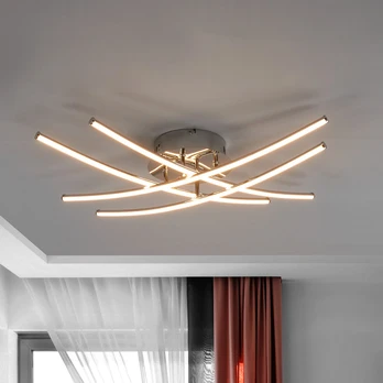 LED lubinis šviestuvas Yael, chromas, 4 strypai