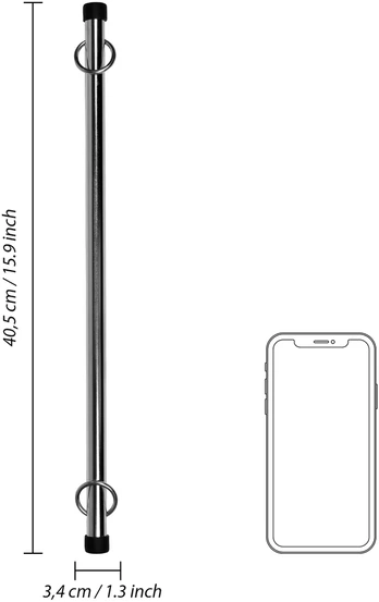 Ouch By Shots Spreader Bar - 16'' / 40 cm - Sidabrinis
