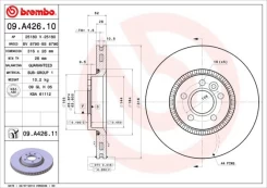 BREMBO 09.A426.11 Brake Disc kaina
