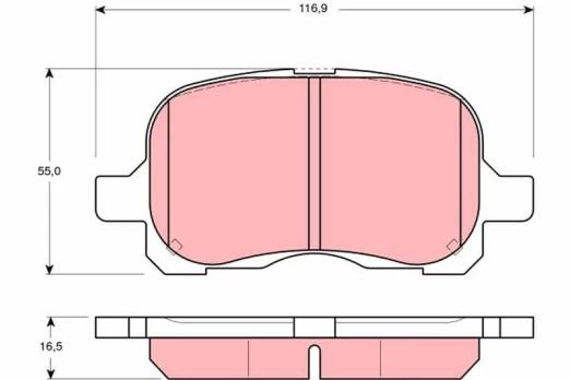 TRW GDB3204 Brake pad set