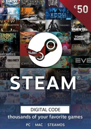 Steam Wallet Gift Card 50 EUR