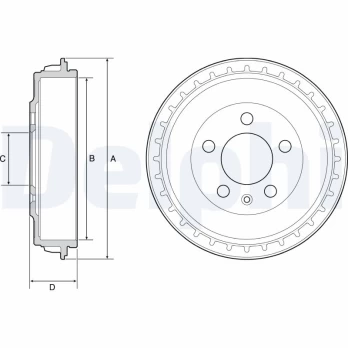 DELPHI BF563 Brake drum